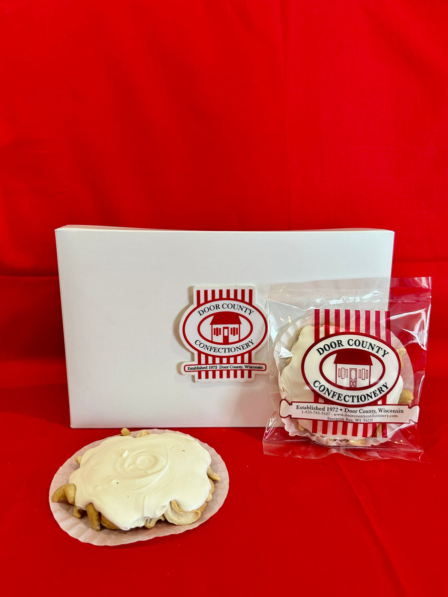 One Prepackaged White Chocolate Cashew Bear Paw – Door County