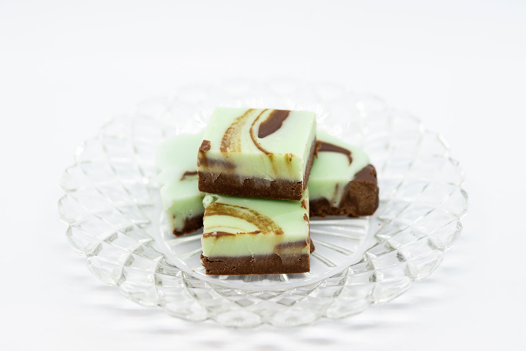 Chocolate Mint Swirl Fudge